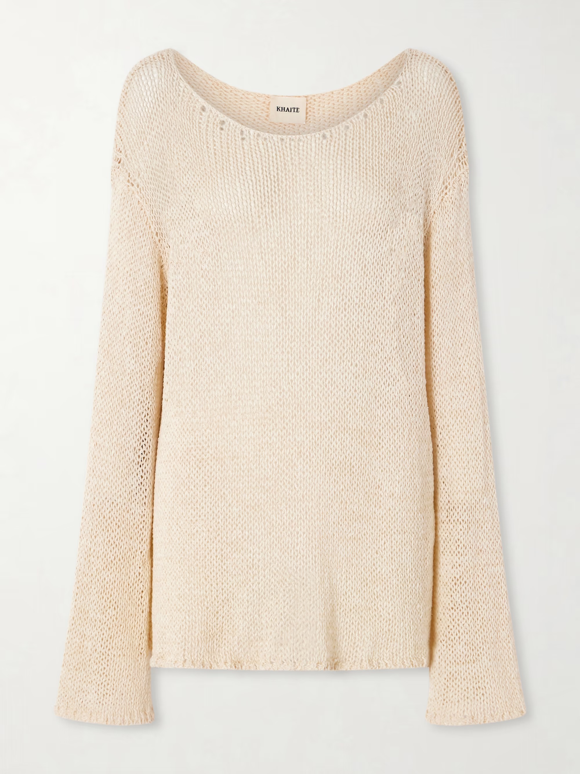 Khaite, Davet open-knit silk and cotton-blend sweater