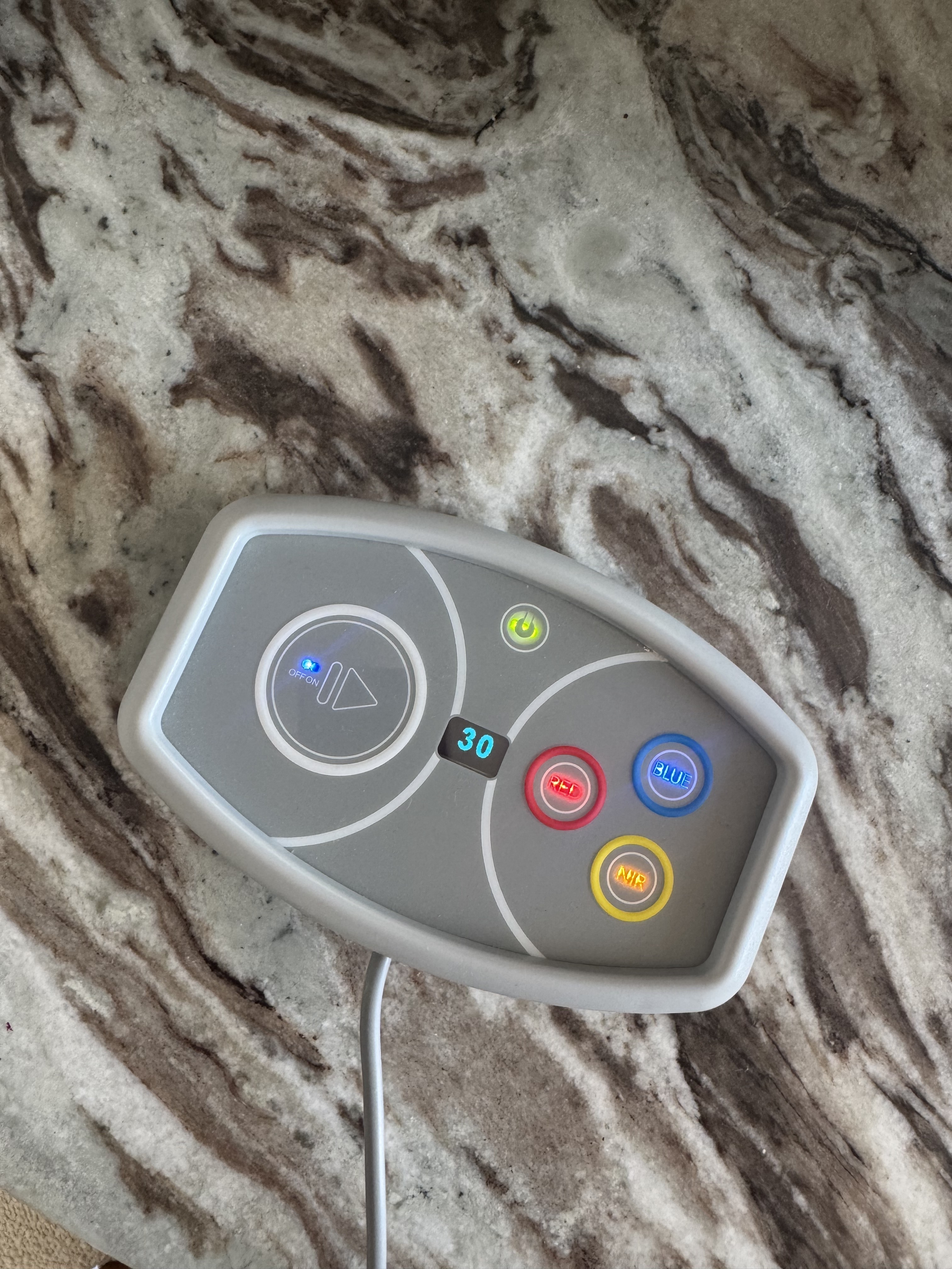 The Dermalux MD LED remote