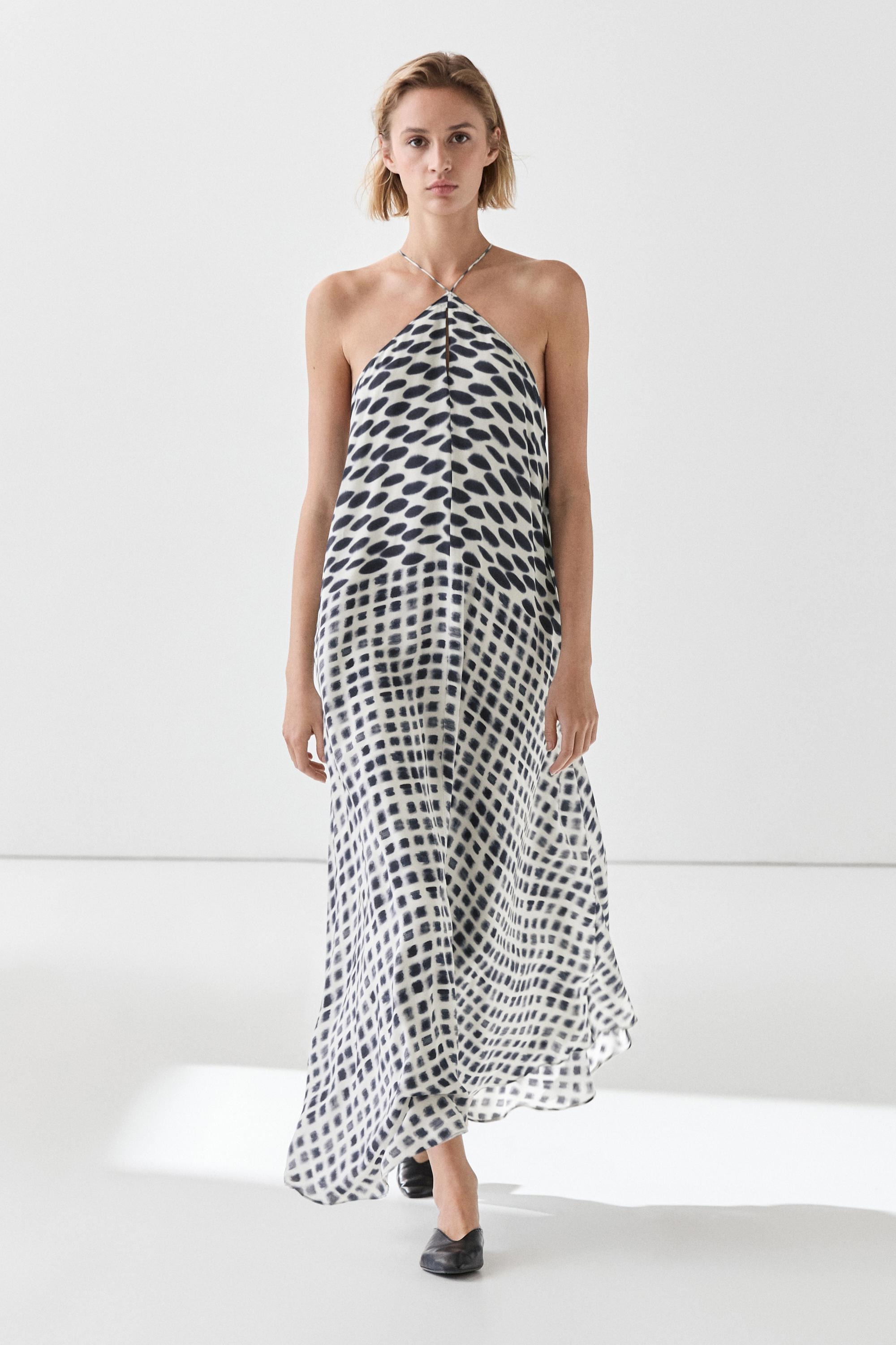 Massimo Dutti, Printed Flared Midi Dress