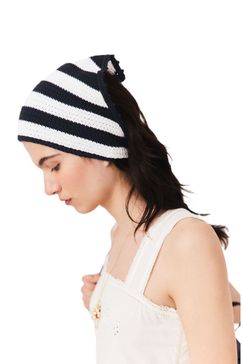 Striped Knit Triangle