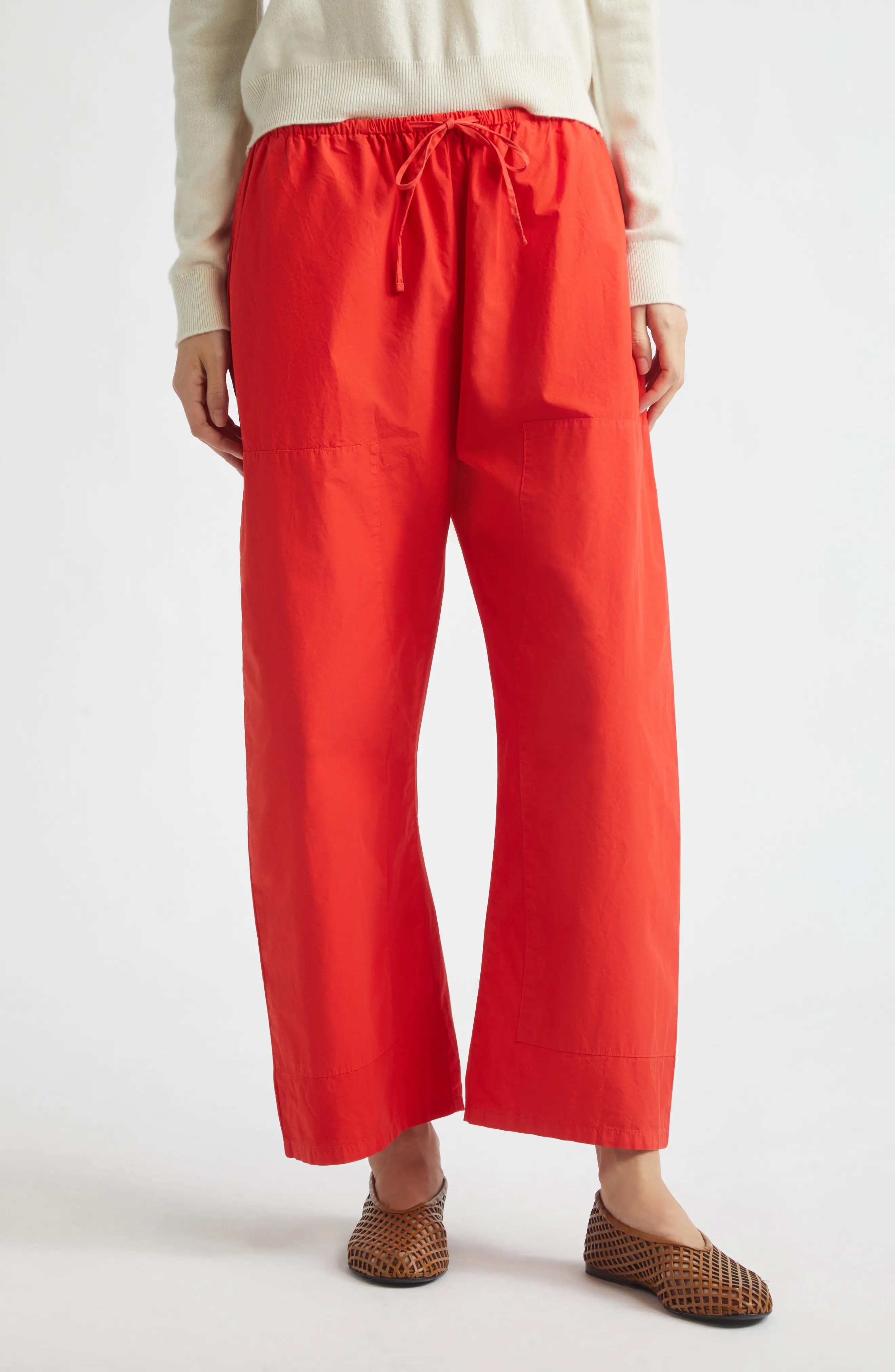 Kyoto Cotton Drawstring Utility Crop Pants