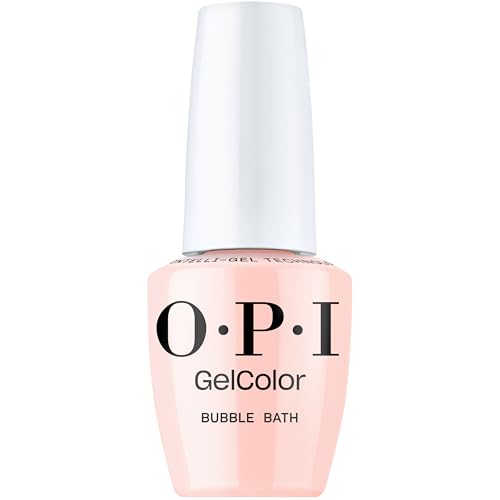 Opi Gelcolor Bubble Bath | Sheer Nude Pink Cr&egrave;me Led Cure Gel Nail Polish | Salon-Quality Shine, Long-Lasting Wear | Vegan & Hema Free | 0.5 Fl Oz
