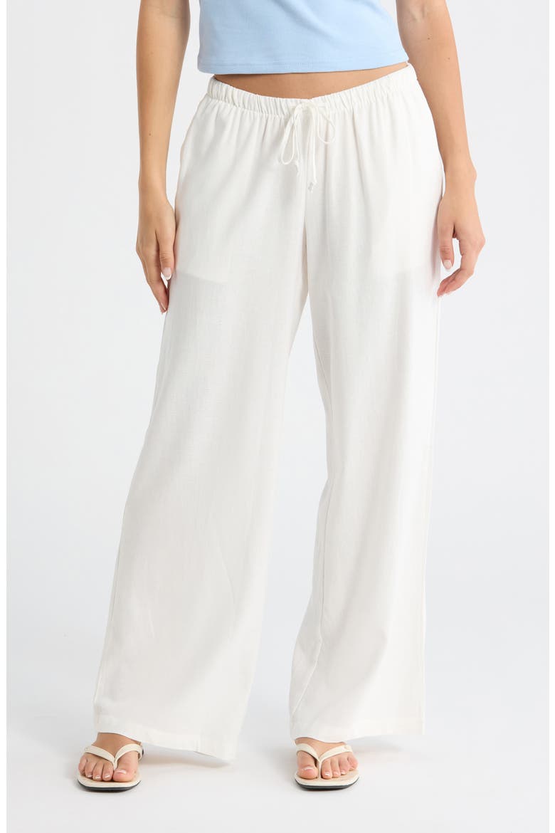 Alisa Linen Blend Wide Leg Pants