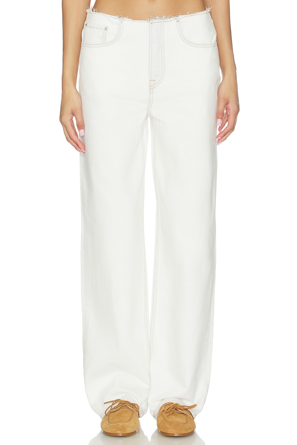 Jordan Low Rise Frayed Waist Boyfriend