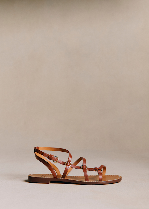 Inaya Low Sandals - Natural Heritage Leather - Bovine Leather - S&eacute;zane