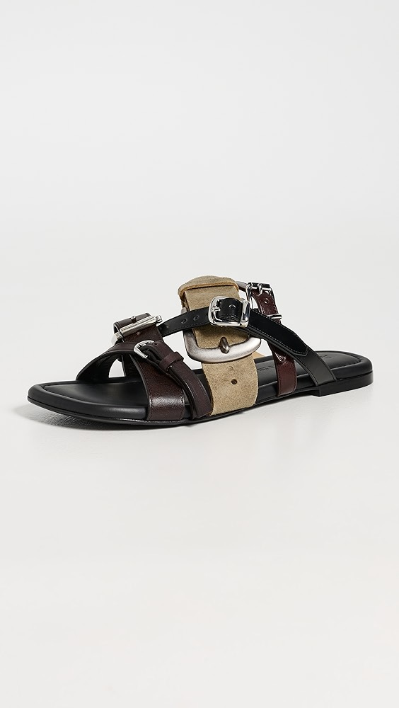 Beltie Sandals - Multi Brown