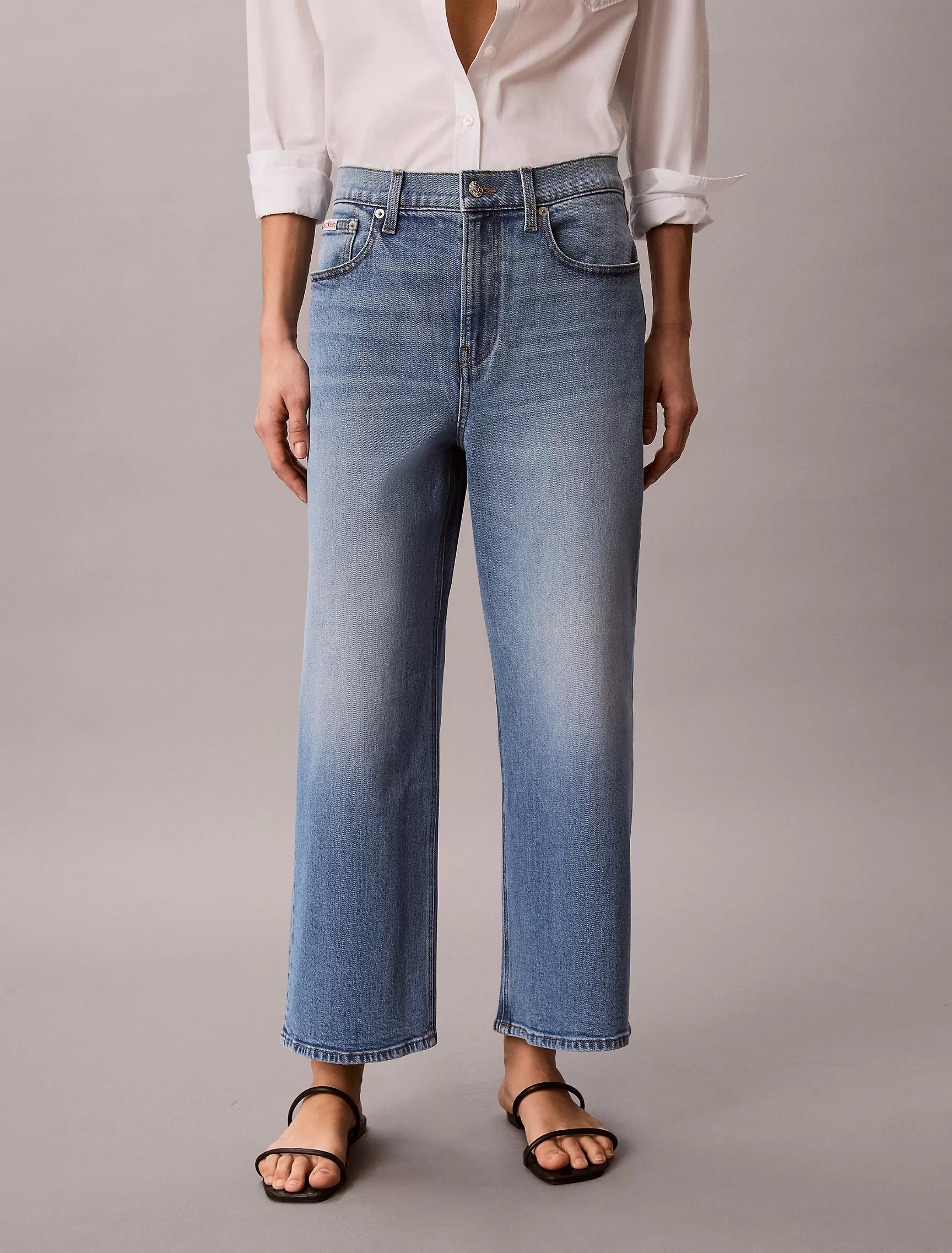 Cropped Wide Leg Jeans