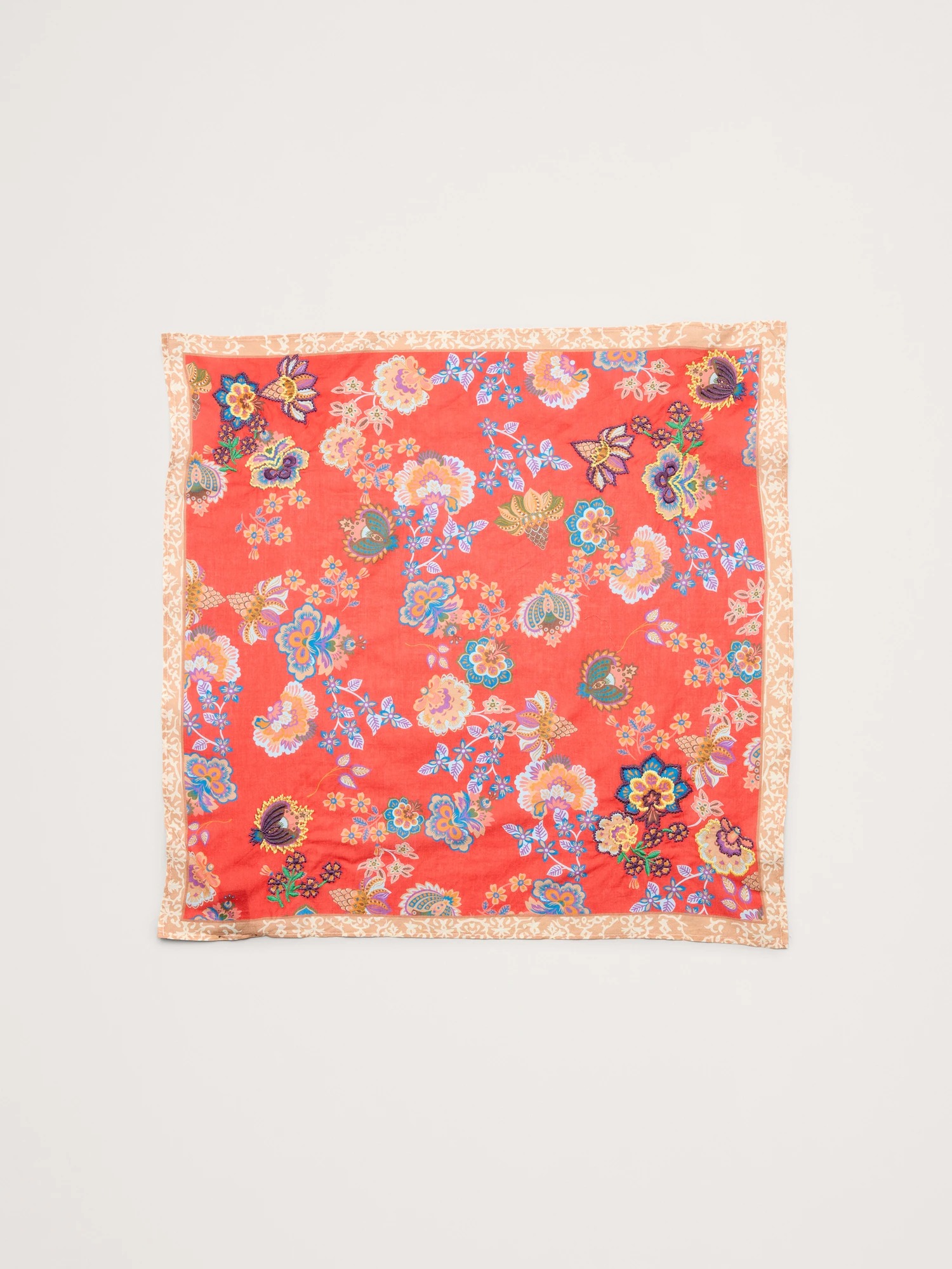 Banana Republic, Embroidered Cotton Scarf by Vismaya