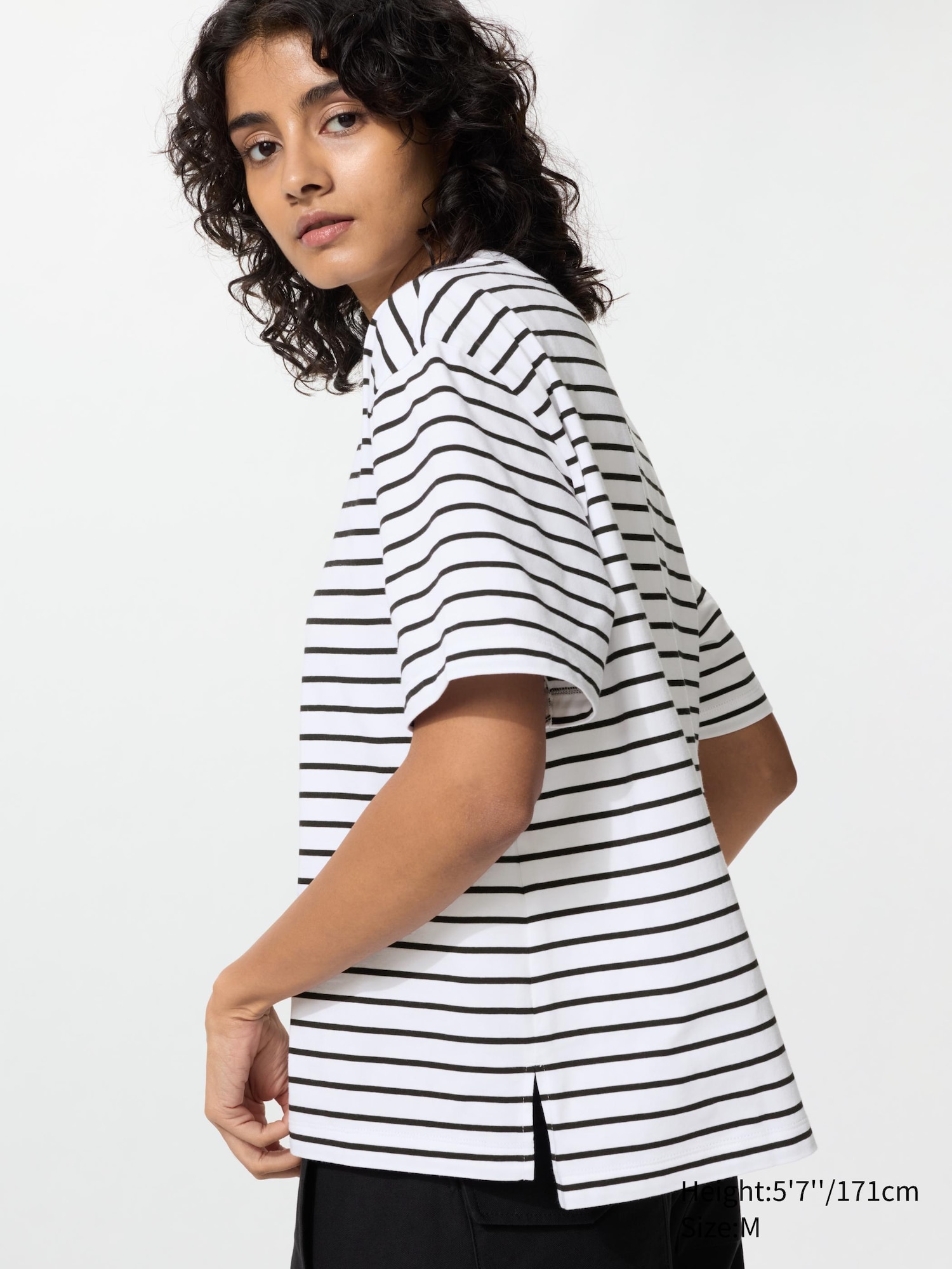 Airism Cotton T-Shirt (striped)