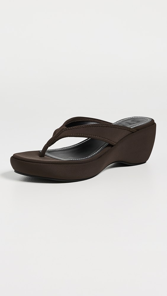 Remy Thong Wedge Sandals - Espresso
