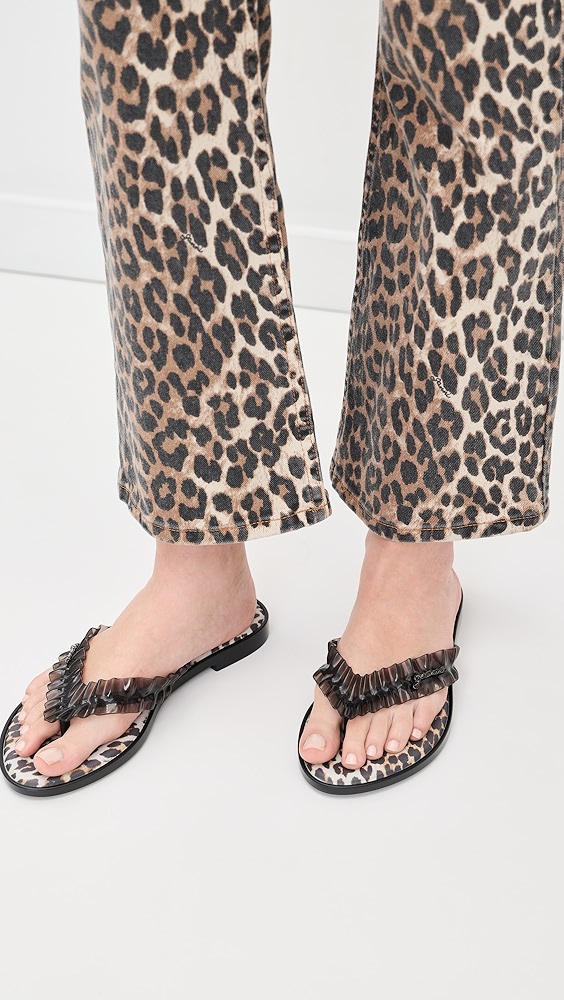 Melissa X Ganni Jelly Flip Flops - Black