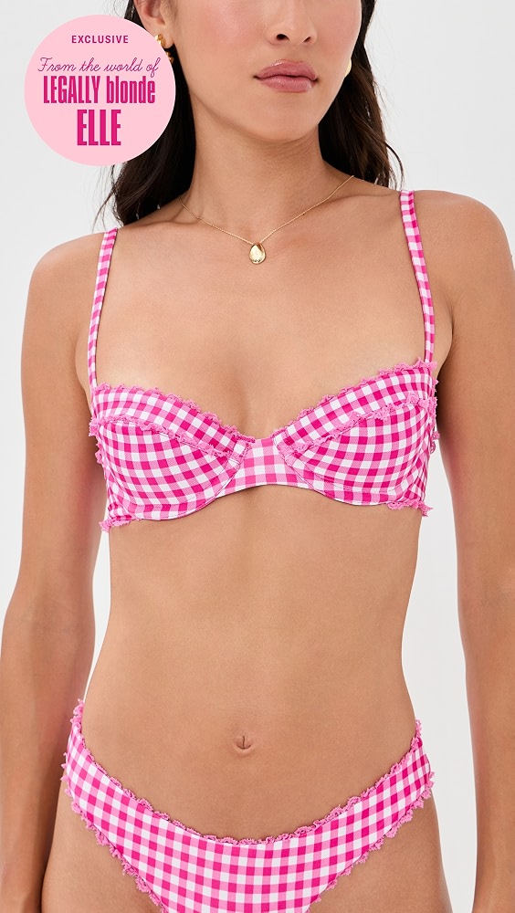 Brooke Bikini Top - Candy Gingham