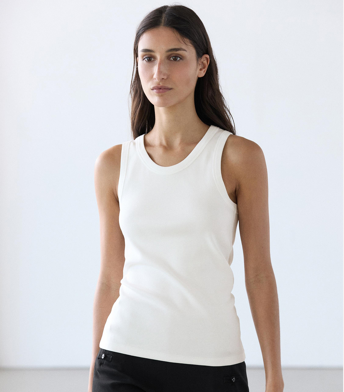 Massimo Dutti, Cotton Blend Halter Top