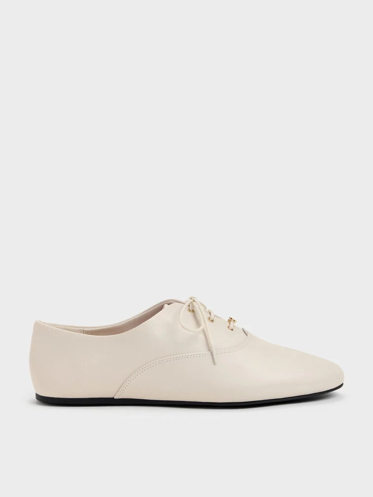 Charles & Keith, Pippa Leather Derby Flats