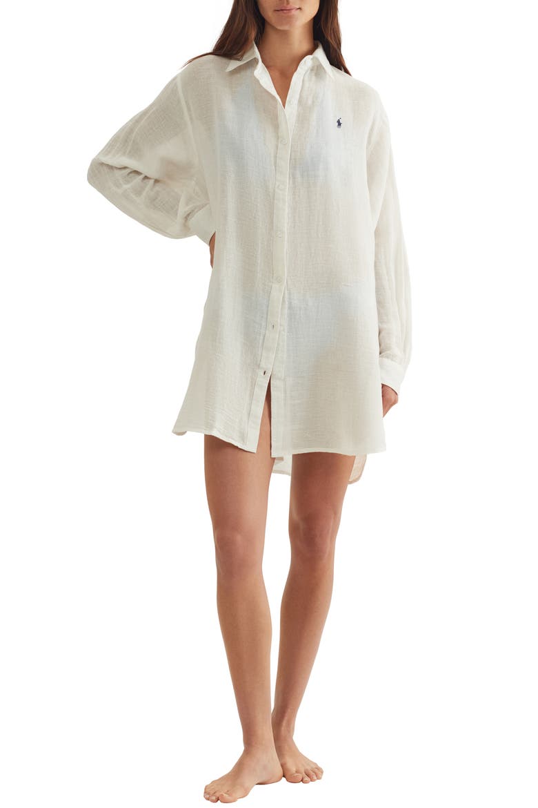 Boyfriend Long Sleeve Cover-Up Tunic