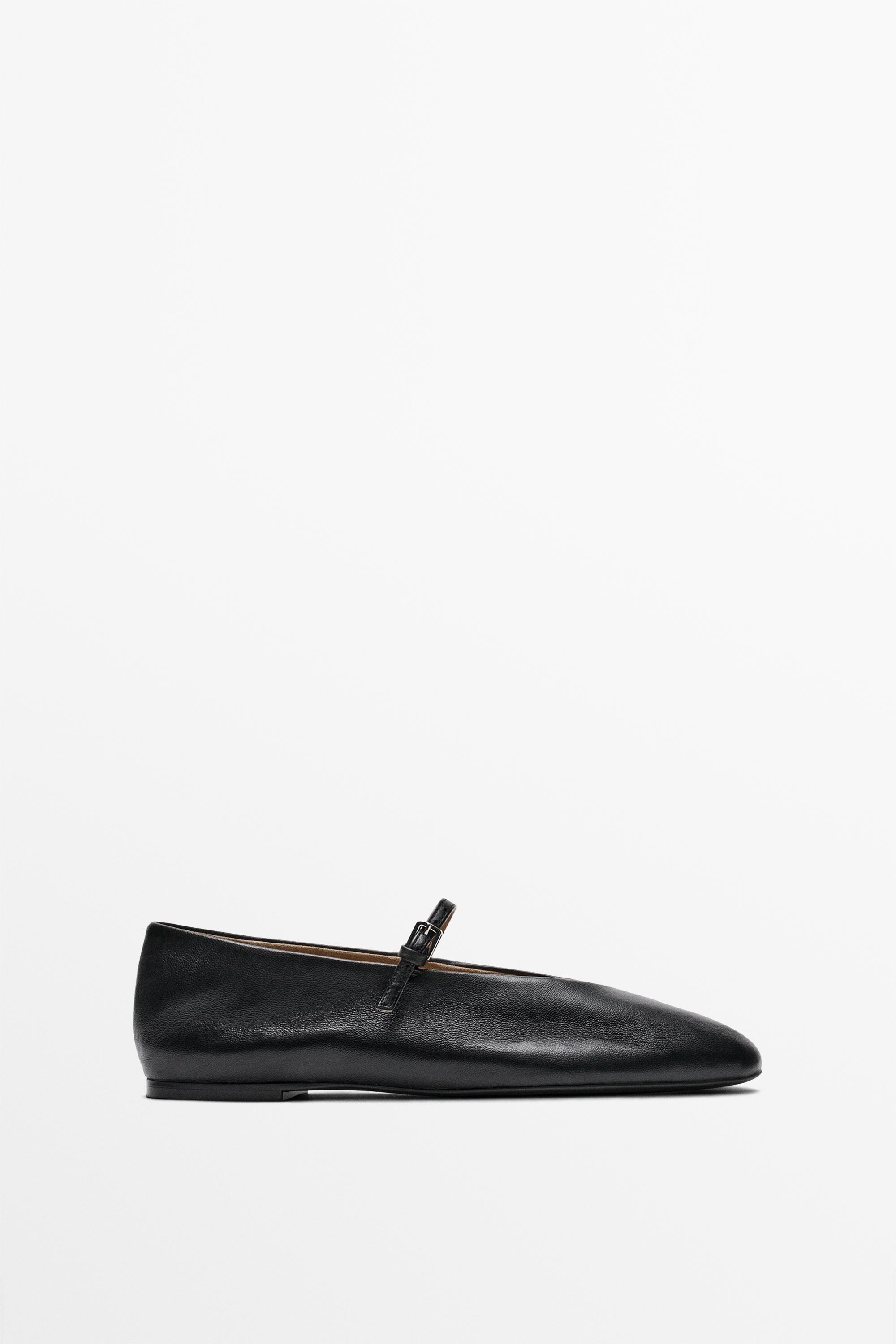 Massimo Dutti, Soft Leather Ballerinas