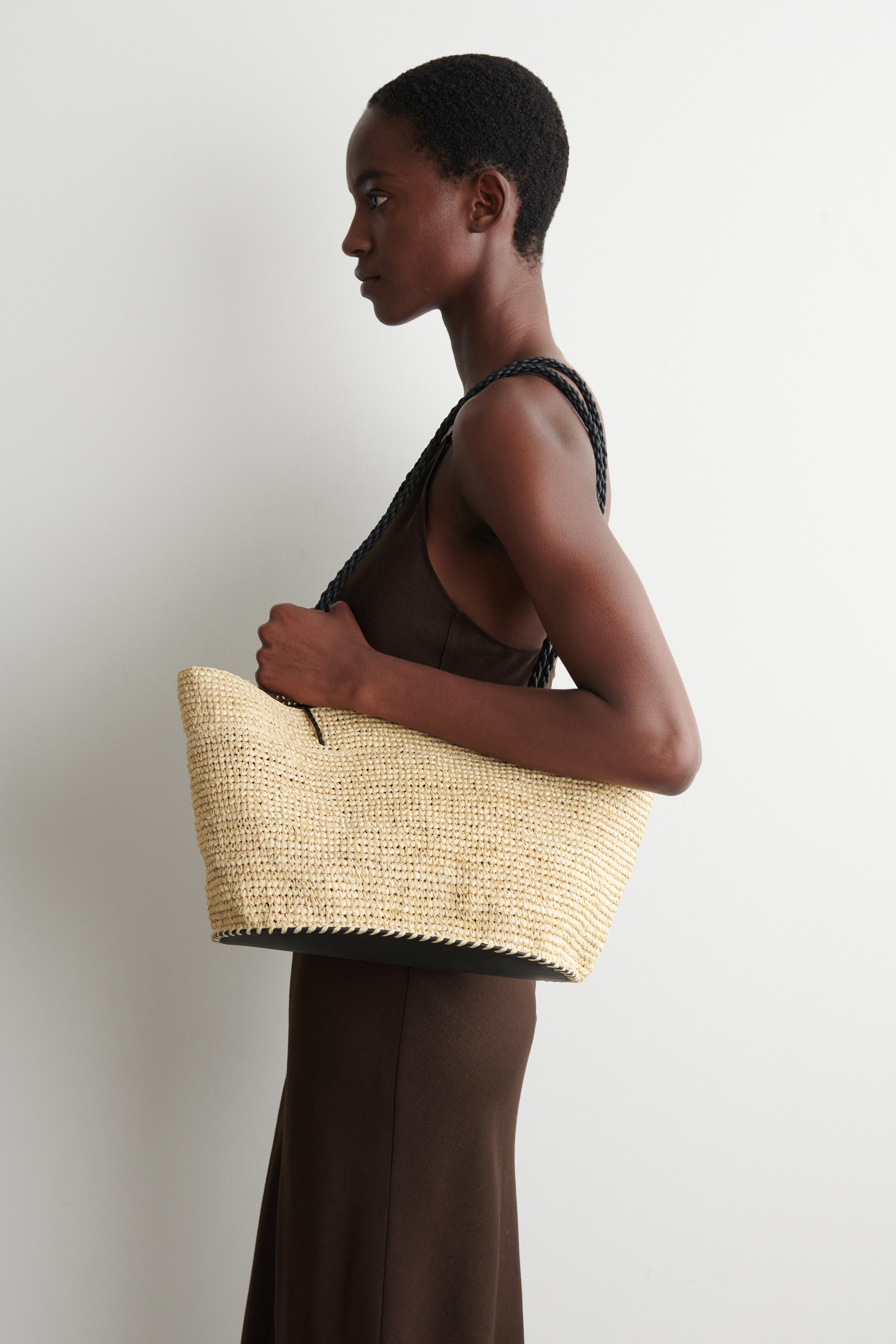 Riviera Hand-Woven Tote Bag - Straw