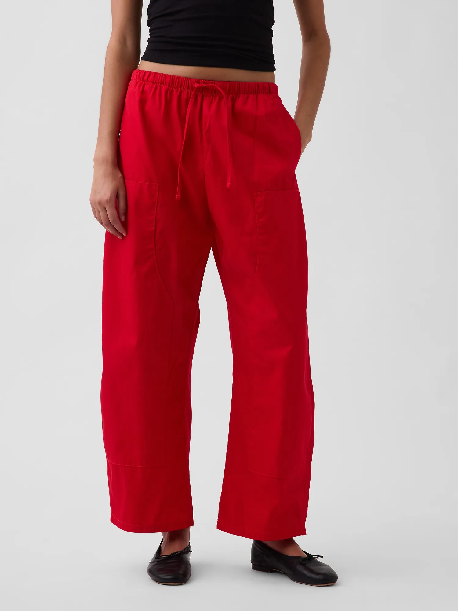 Gap Poplin Easy Double-Knee Barrel Pants.