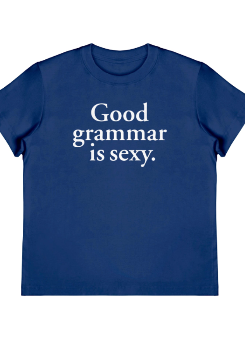 Maison Rapito, Good Grammar Baby Tee - S