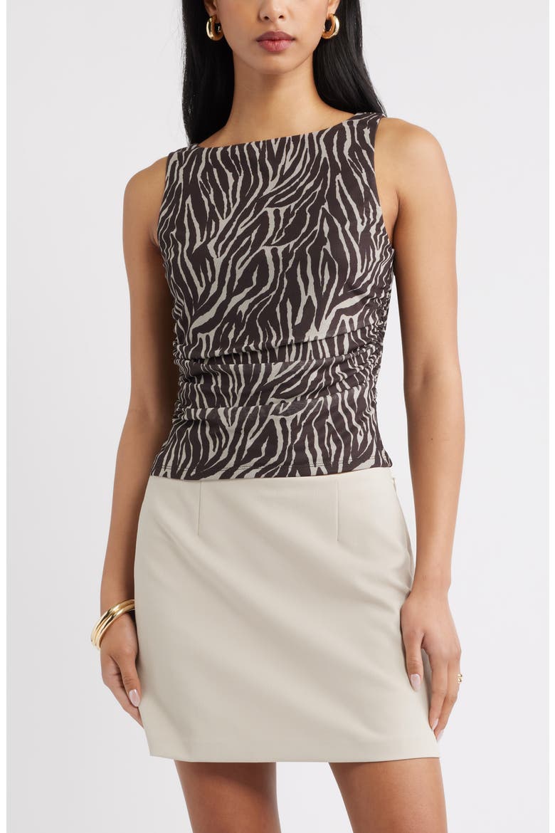 Ruched Mesh Tank