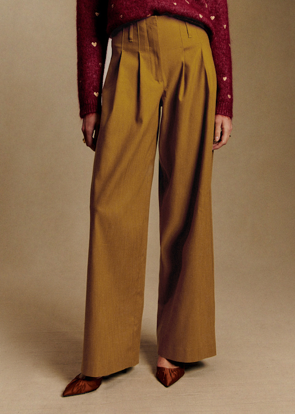 Mylan Pant - Mustard - Viscose Ecovero&trade; Lenzing&trade; - S&eacute;zane