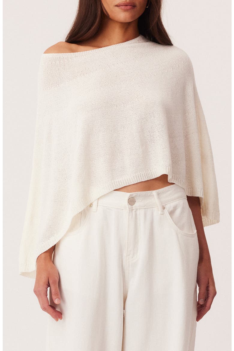 Misty Knit Off the Shoulder Poncho