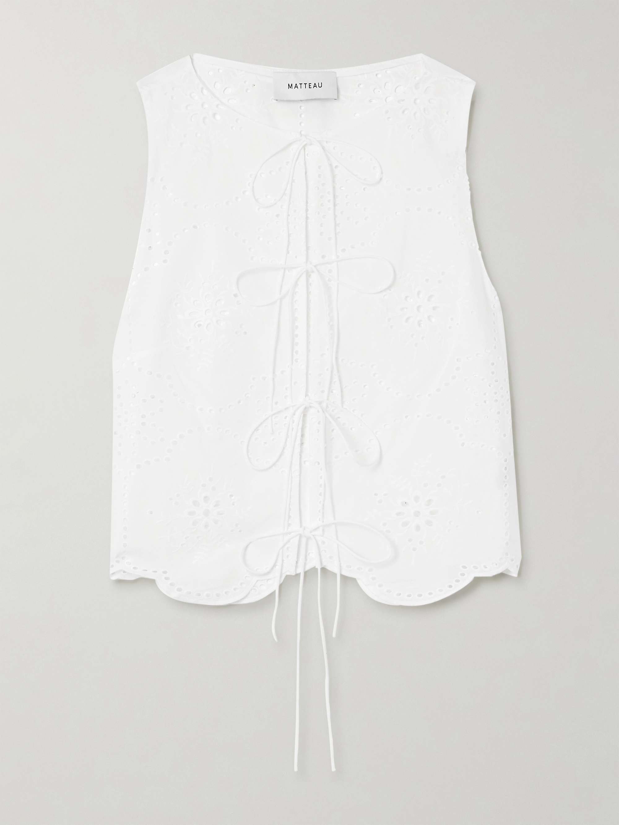 Scalloped Broderie Anglaise Cotton Top