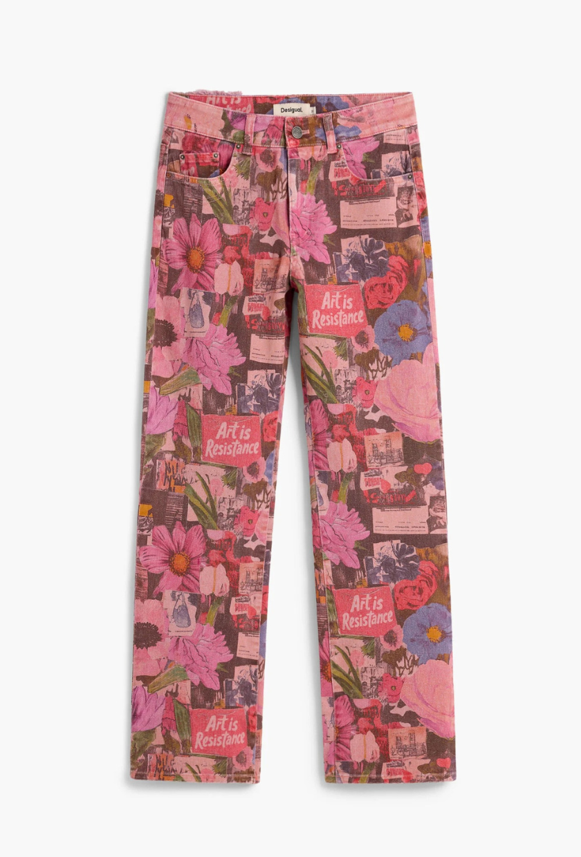 Desigual, Printed denim trousers