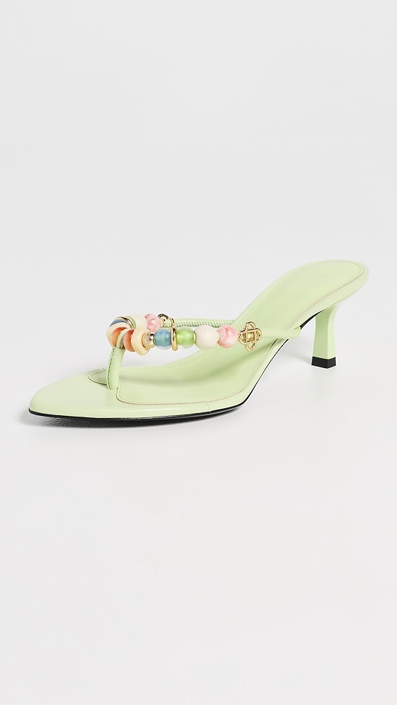 Beaded Sandals - Mint