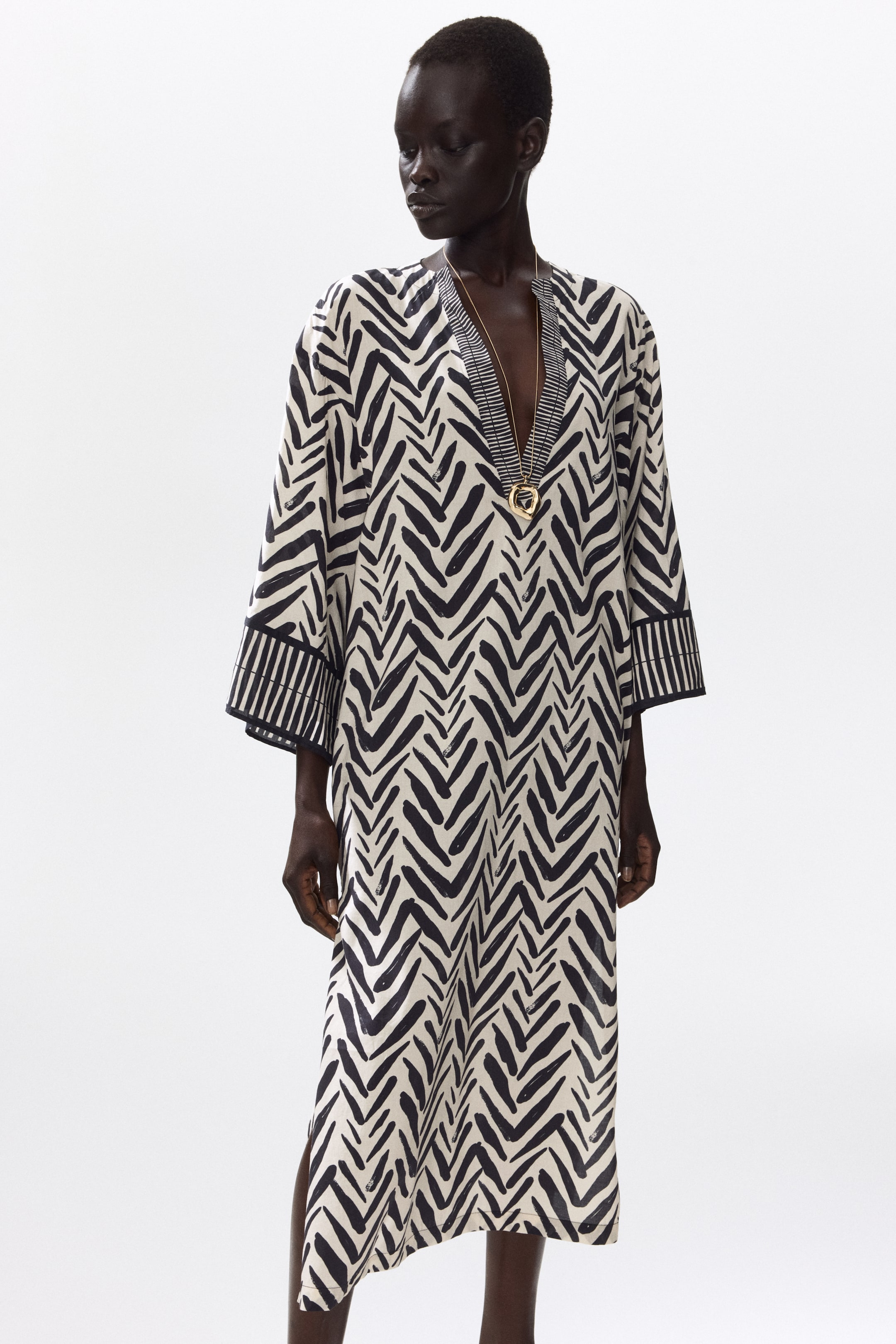 Tie-Belt Tunic Dress
