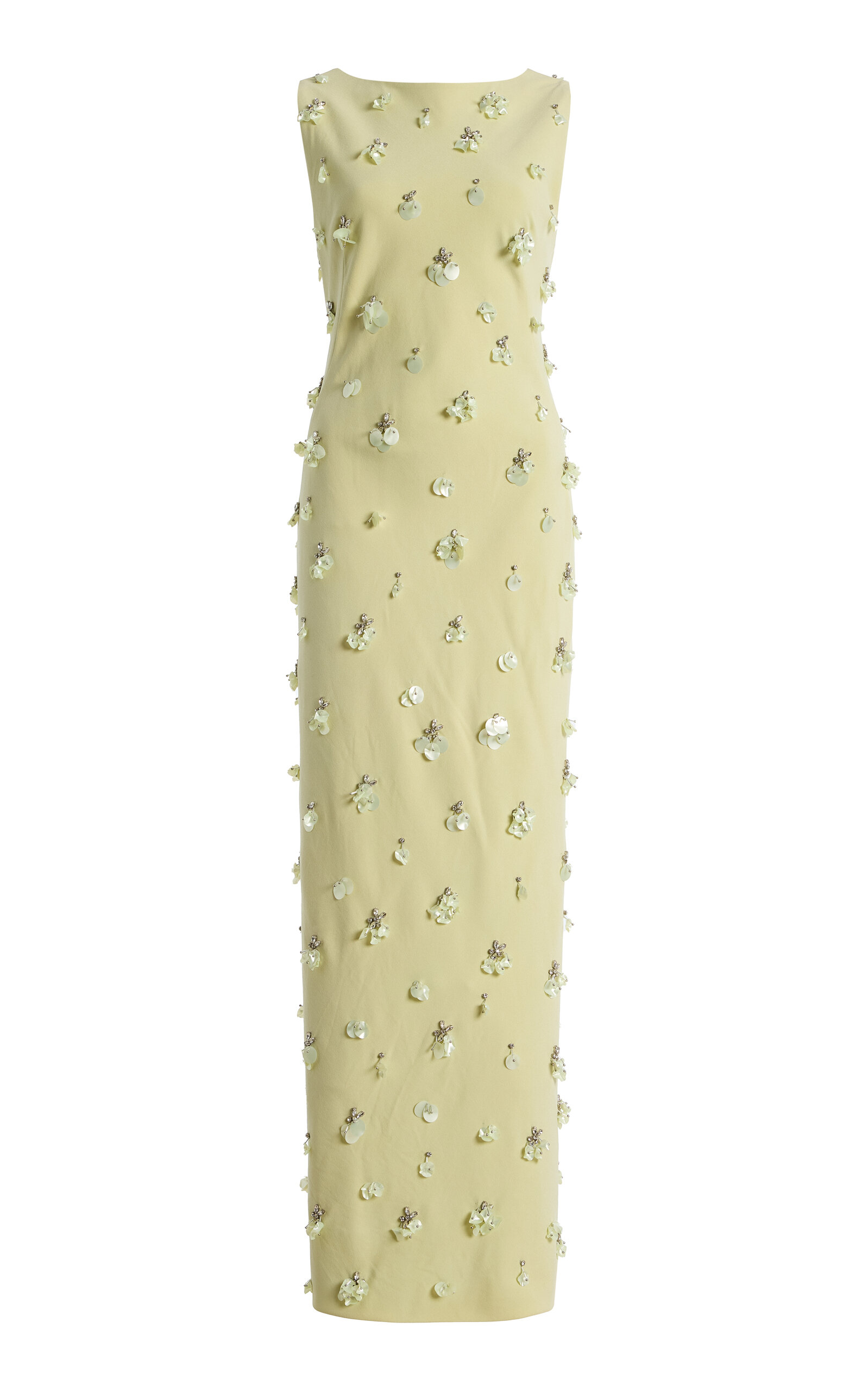 Claudia Embellished Crepe Midi Dress