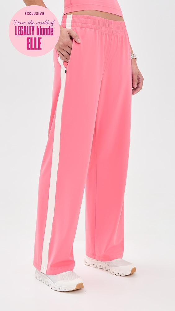 Maxie Rigor Track Pants - Strawberry/white