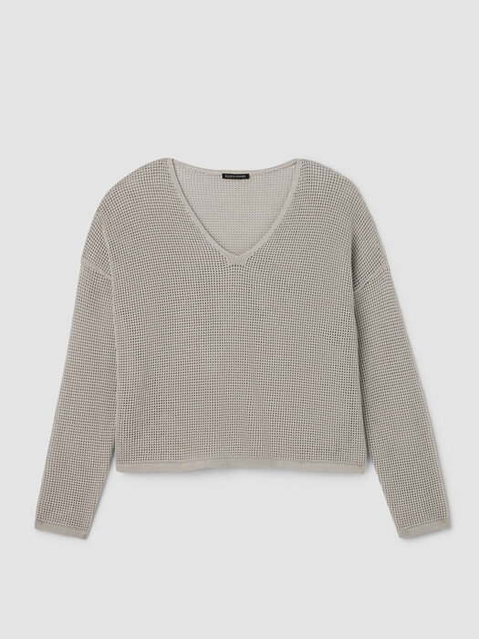 Organic Linen Cotton V-Neck Box-Top