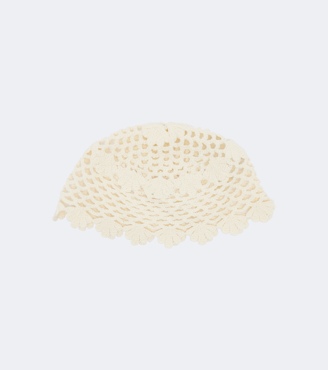 Crochet Cotton Beanie in White - Posse