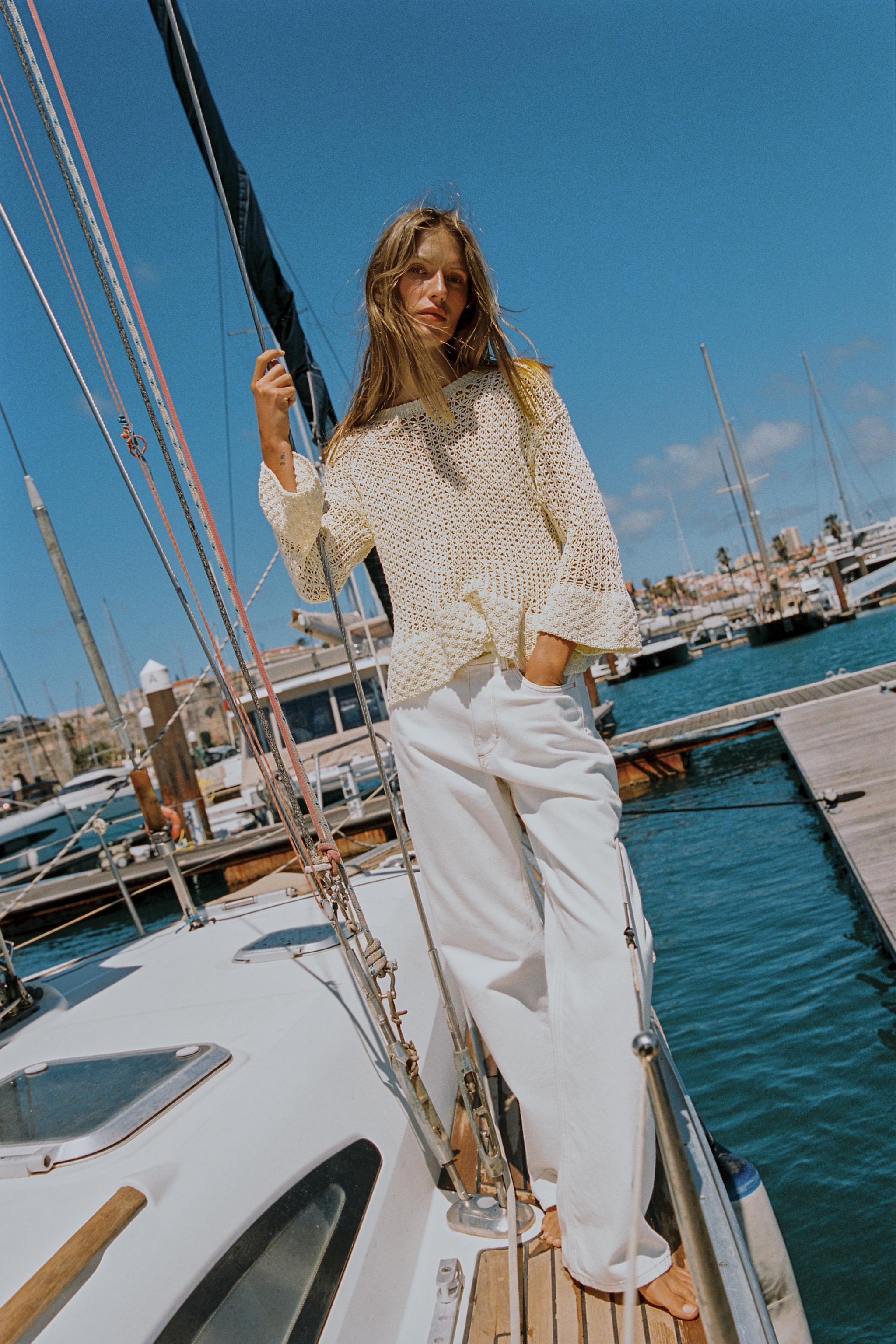 Ruffled Knit Sweater
