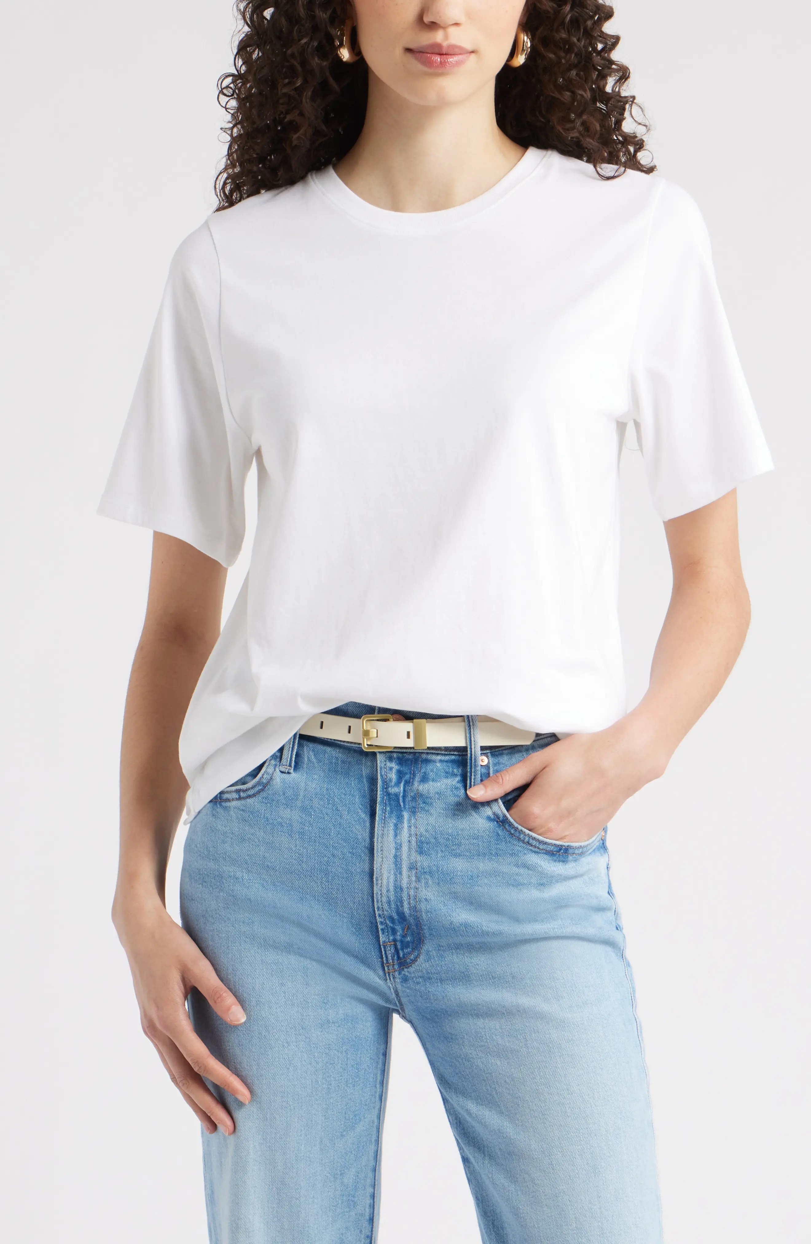 Nordstrom, Relaxed Fit Pima Cotton Crewneck T-Shirt