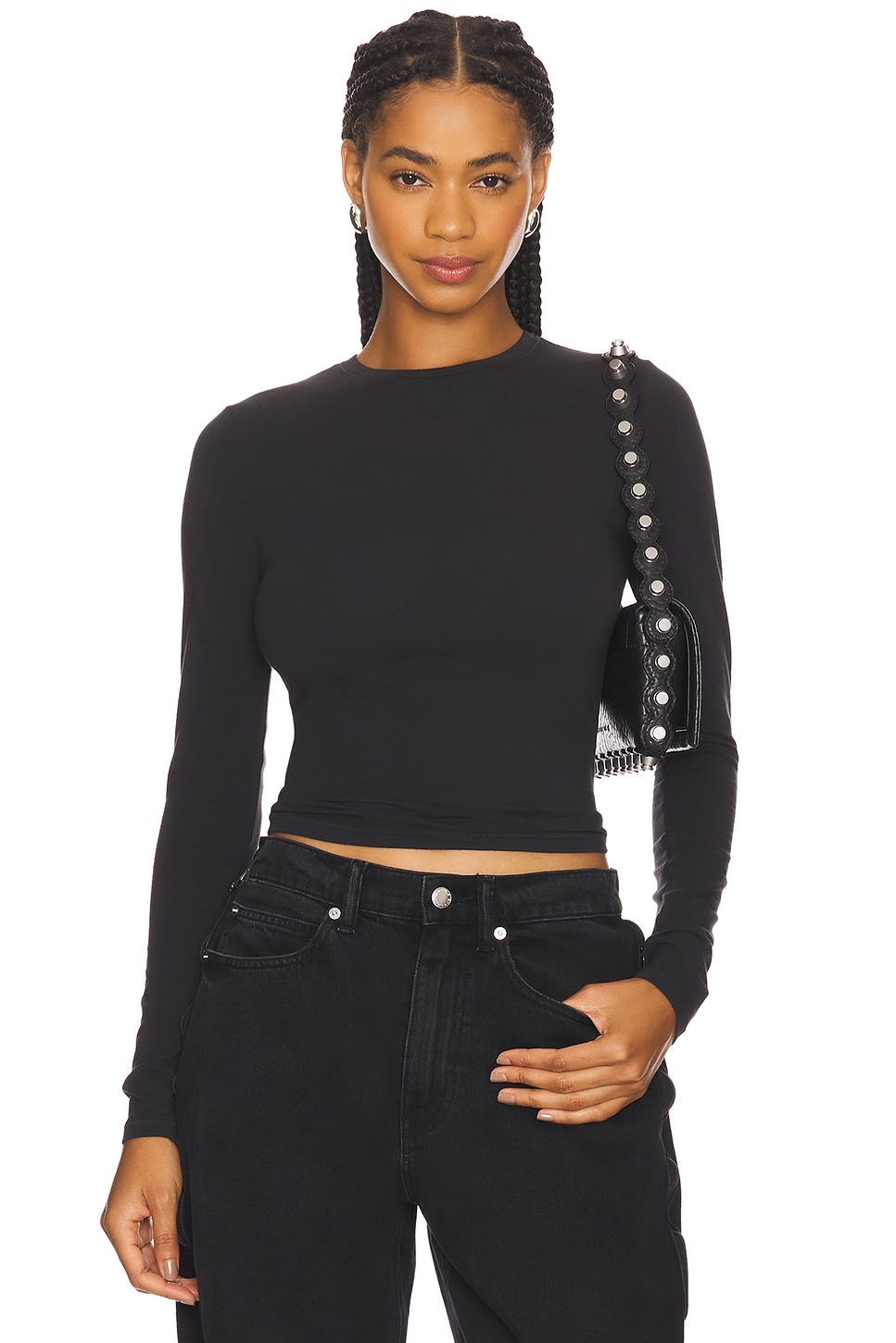 Cotton Jersey Long Sleeve T-Shirt