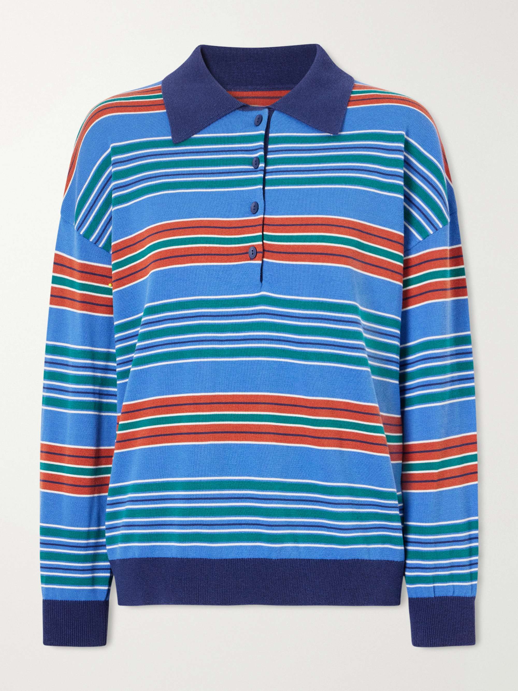 Striped Jersey Polo Shirt
