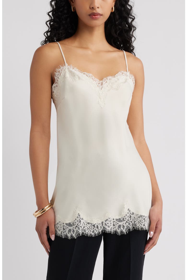 Lace Trim Satin Camisole