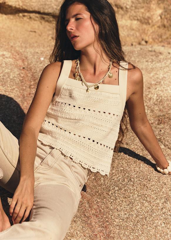 Aya Top - Cream - Organic Cotton - Organic Textile - S&eacute;zane