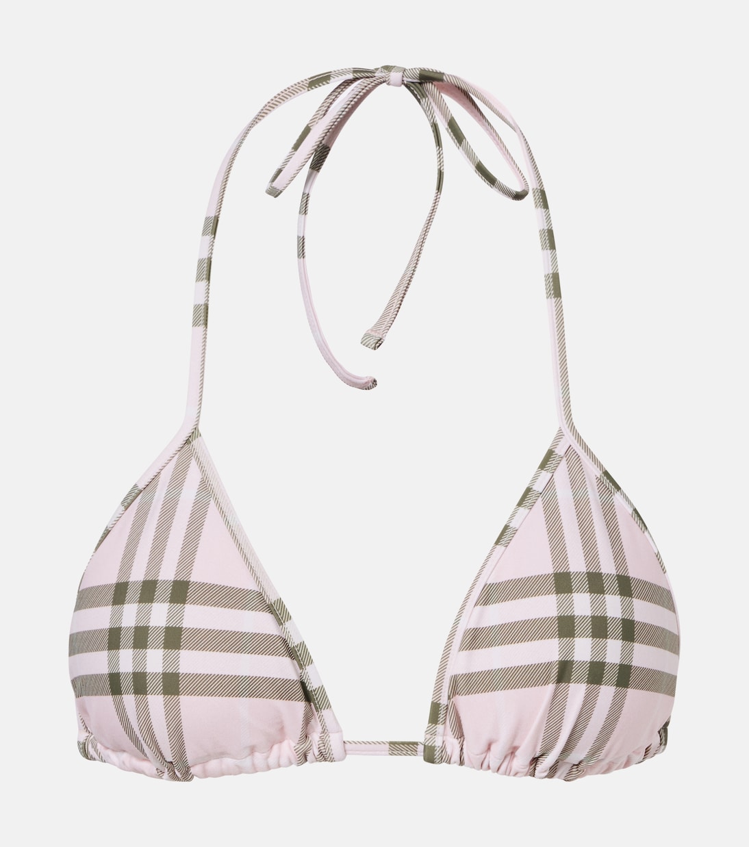 Burberry Check Bikini Top in Pink - Burberry