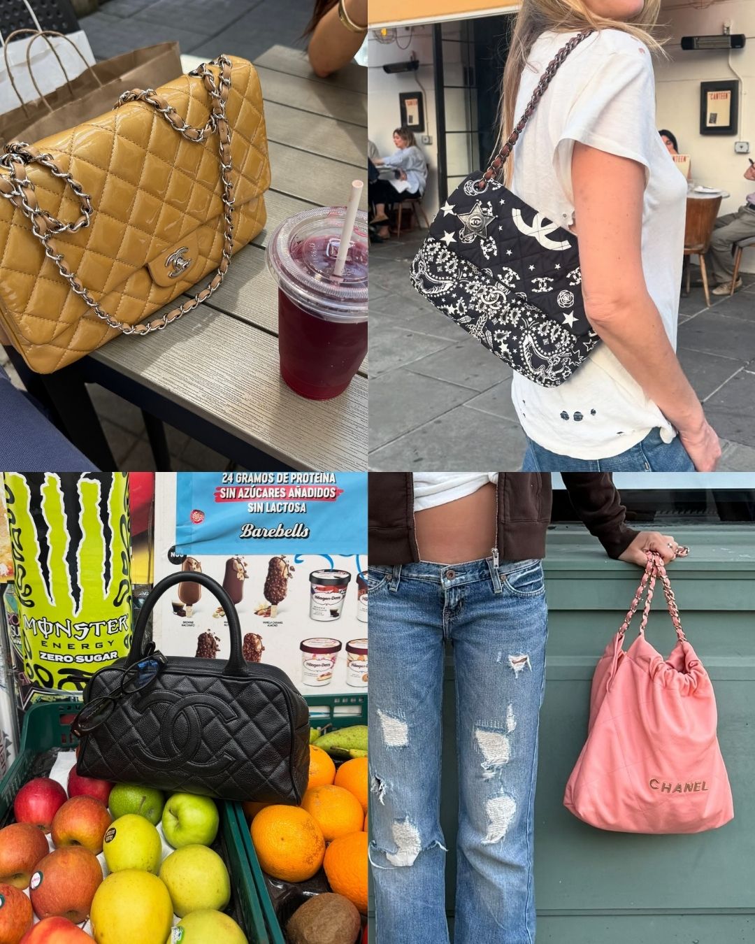 Vintage Chanel bag and shoe collage