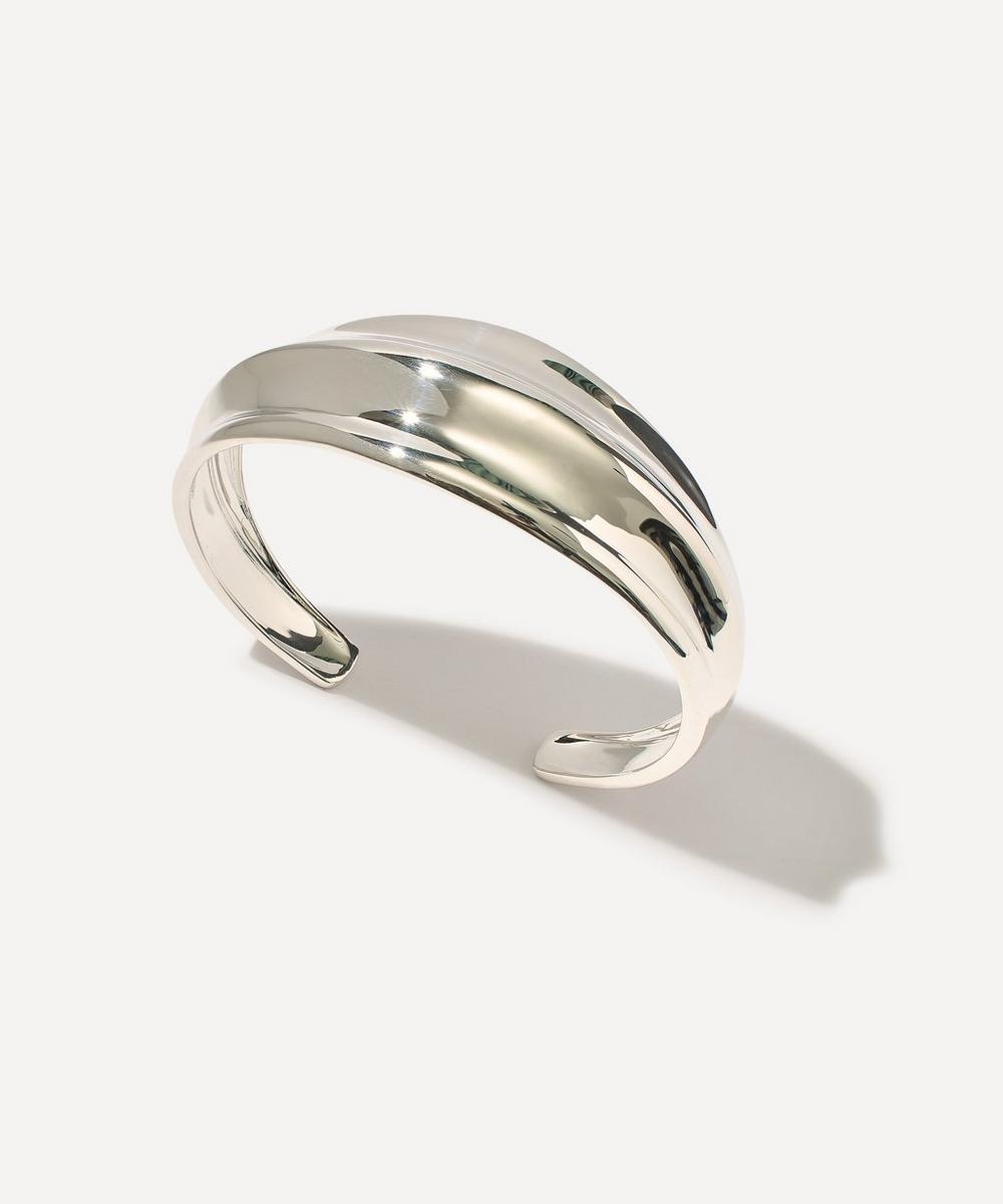Silver-Plated Wave Cuff Bracelet