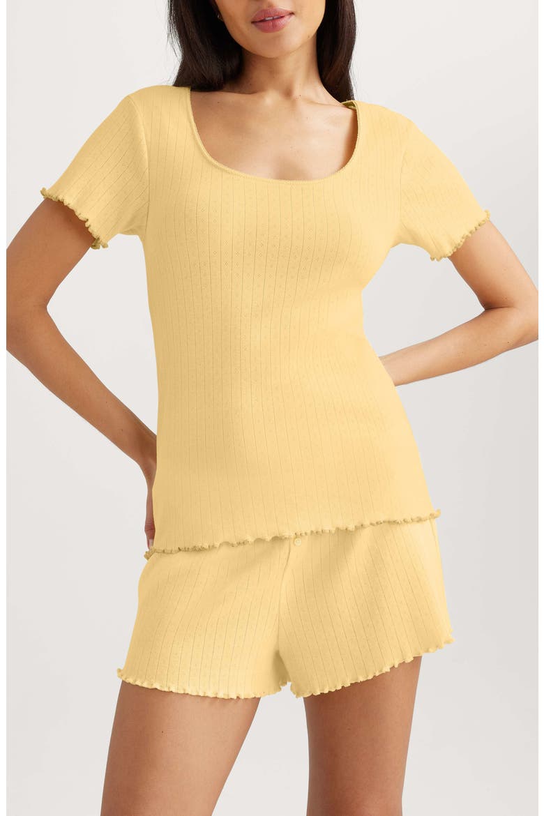 Pointelle Rib Lounge T-Shirt