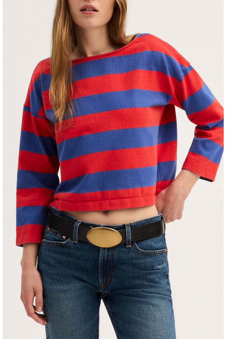 The Rugby Club Cotton Boat Neck Long Sleeve T-Shirt