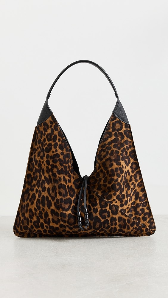 The Medium Origami Suede - Leopard/black