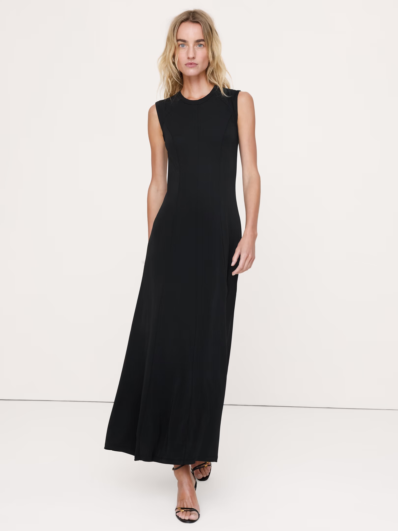 Banana Republic, Matte Jersey Paneled Maxi Dress