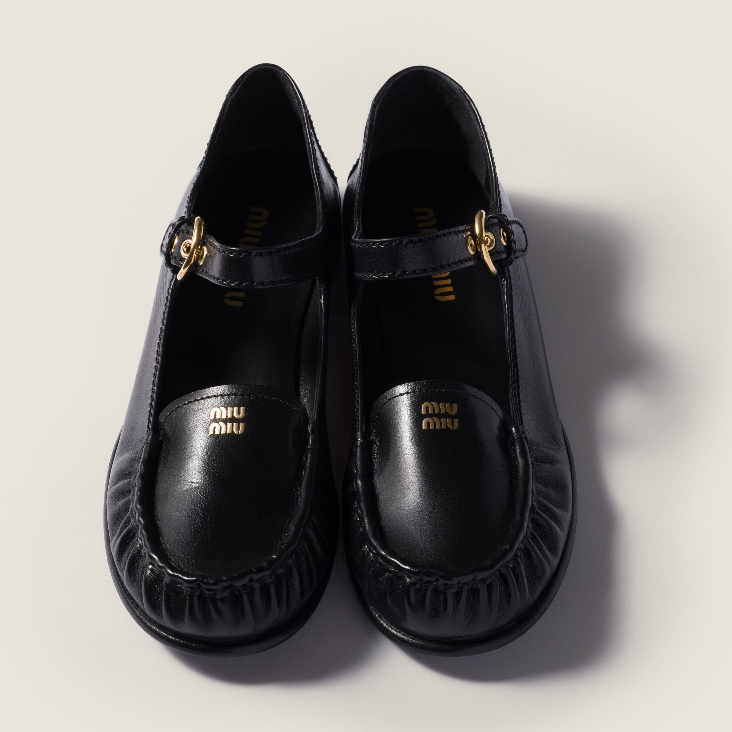Leather Loafers With Strap