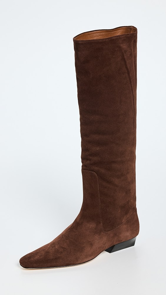 Wally Flat Boots - Mahogany