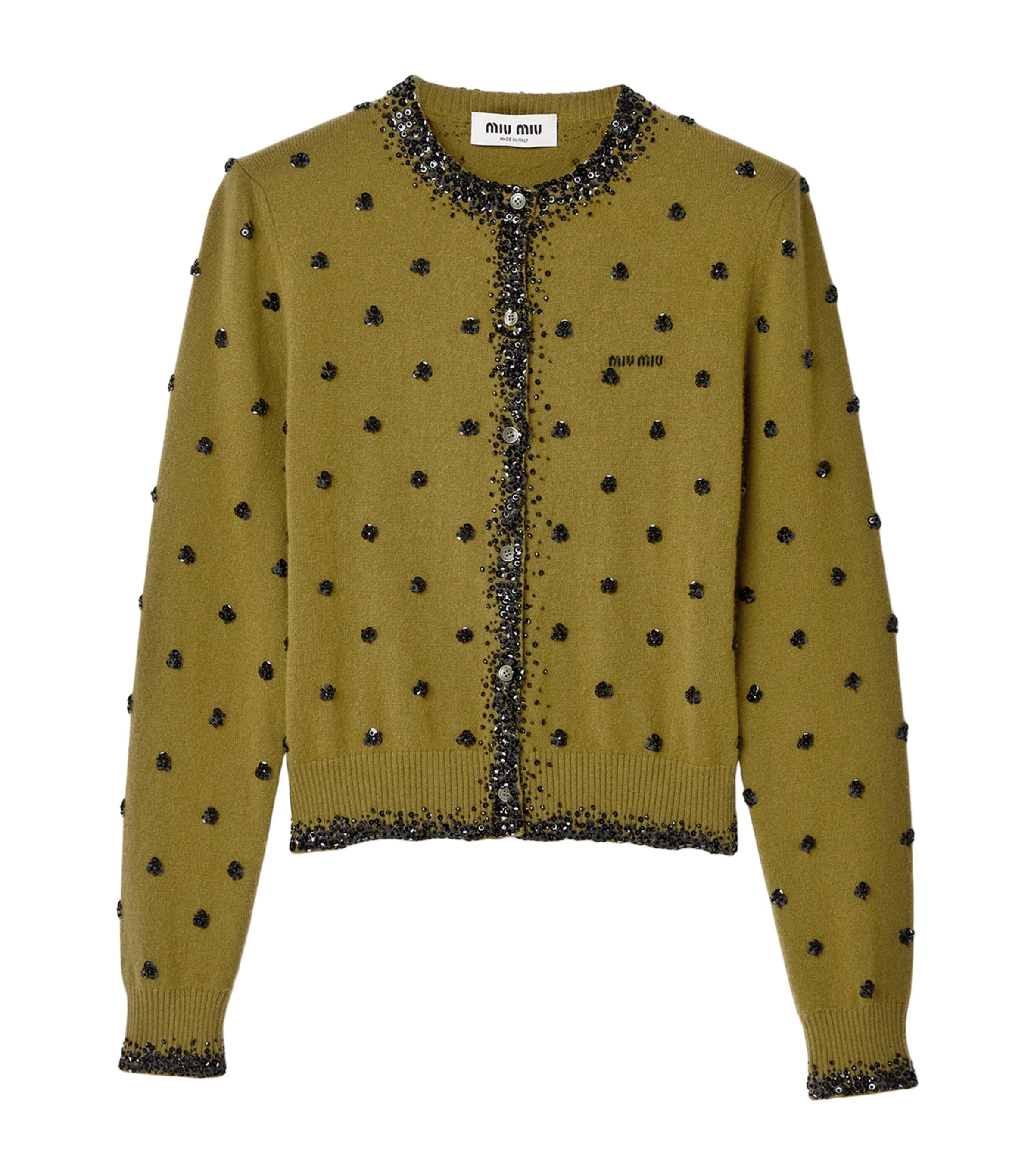 Miu Miu Cashmere Embellished Cardigan